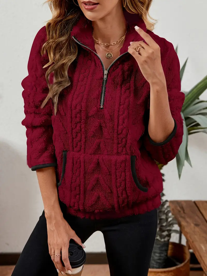 Maglione invernale con zip