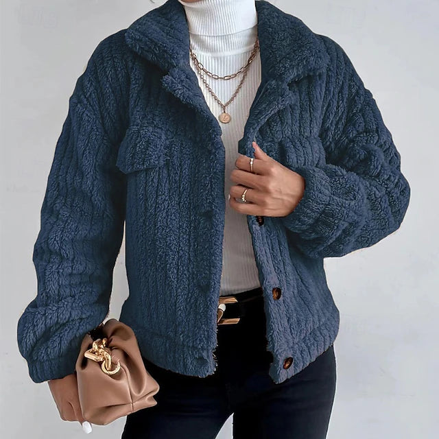 Giacca invernale plaid alla moda